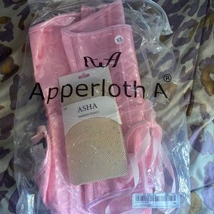 Pink lace corset with diamond tights